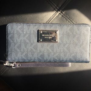 MK navy blue wristlet